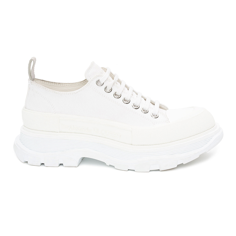 alexander M*Q*en tread slick lace up ''triple white''