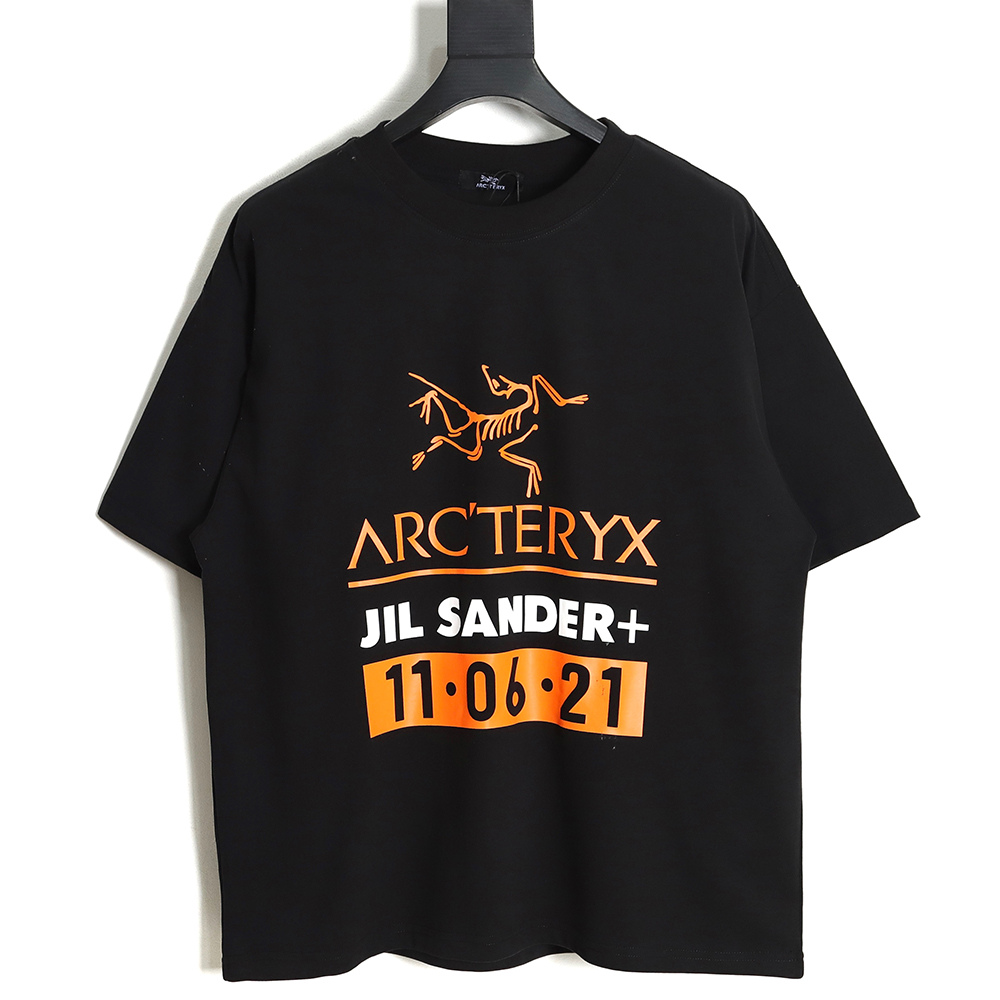 Arc`teryx JIL SANDER Co-branded spell orange 110621 printed short-sleeved TSK1