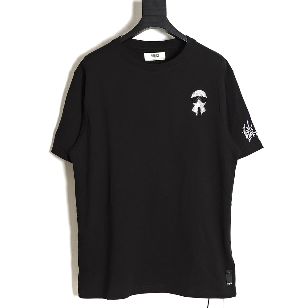 f**di lafayette full Di*m*nd round neck short sleeve