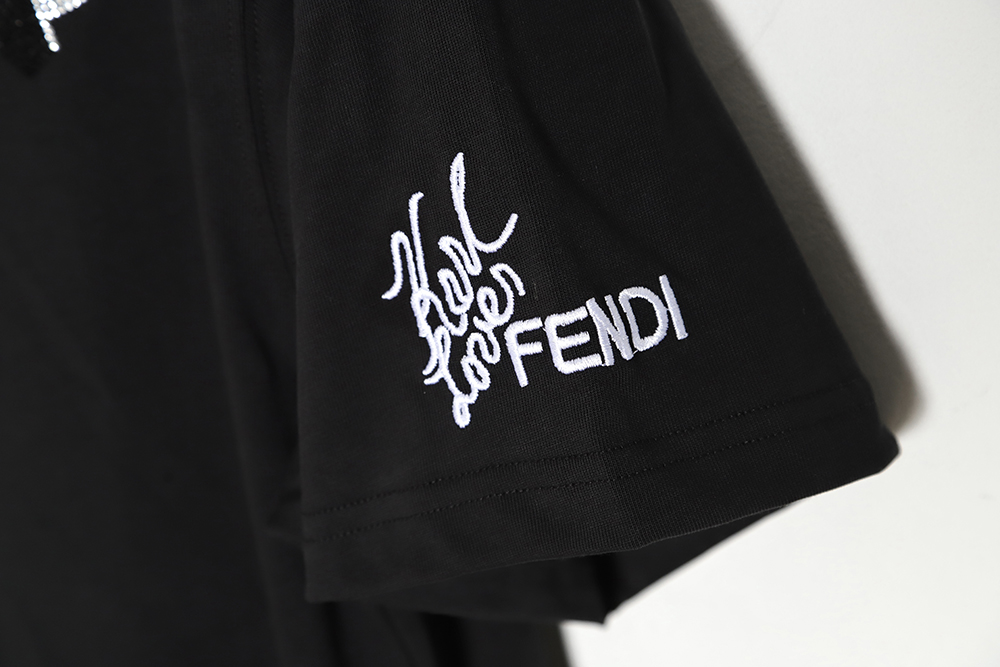 f**di lafayette full Di*m*nd round neck short sleeve