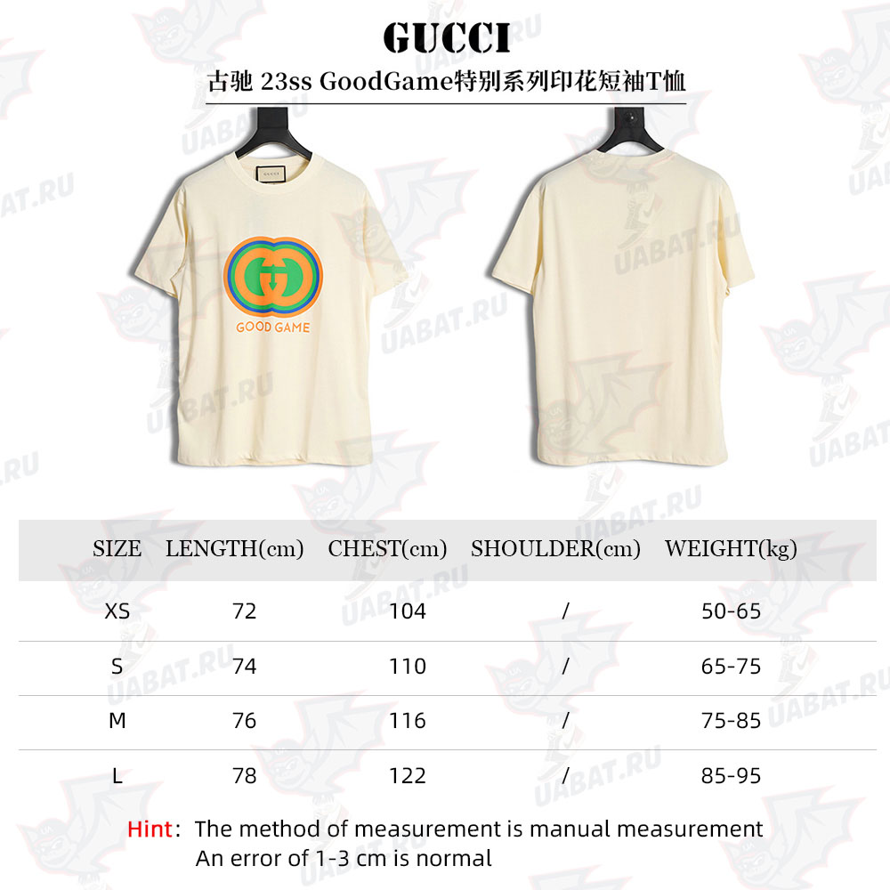 G*u*i 23ss goodgame special series printed short-sleeved t-shirt