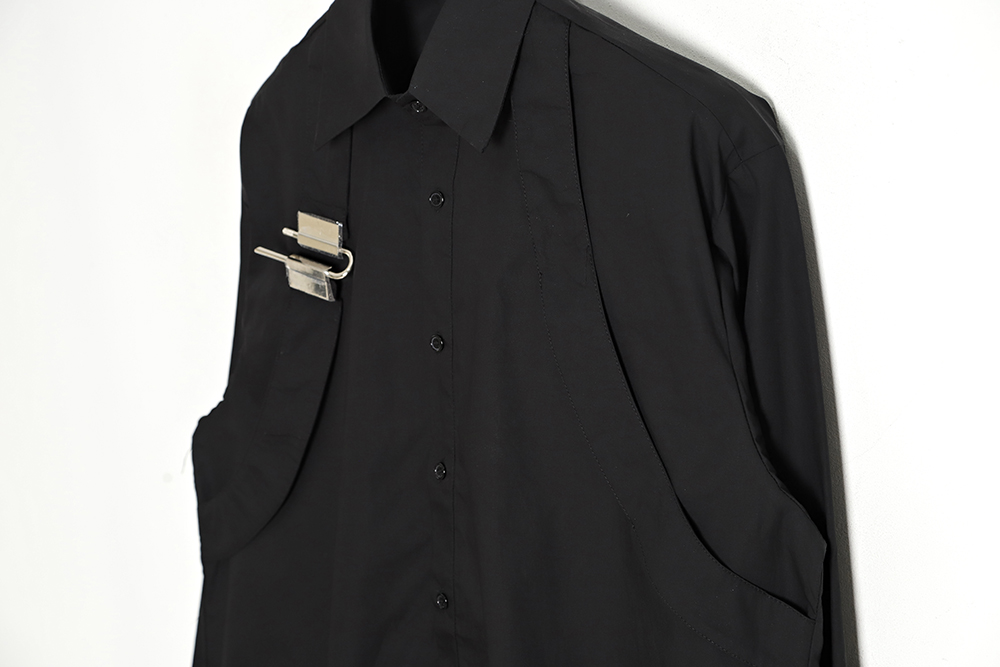 Givenchy Silver Button Shirt TSK1