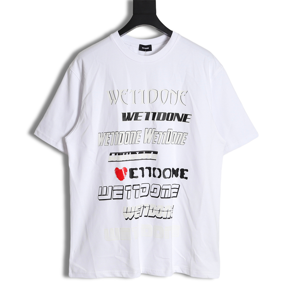 WE11 DONE 23SS Love Barrage Short Sleeve T-Shirt