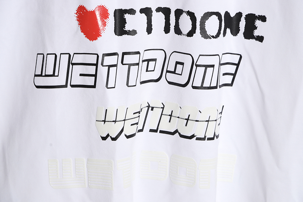 WE11 DONE 23SS Love Barrage Short Sleeve T-Shirt