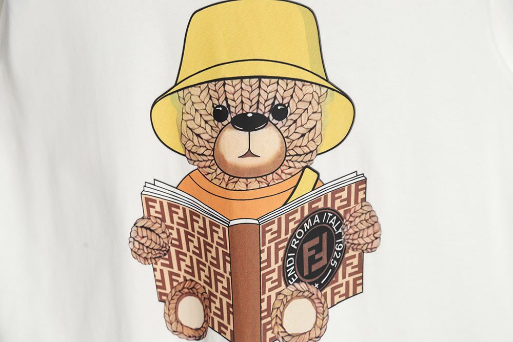 F**di 23ss wool bear print short sleeves