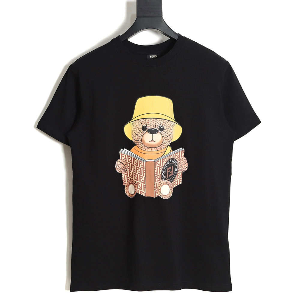 F**di 23ss wool bear print short sleeve tsk1