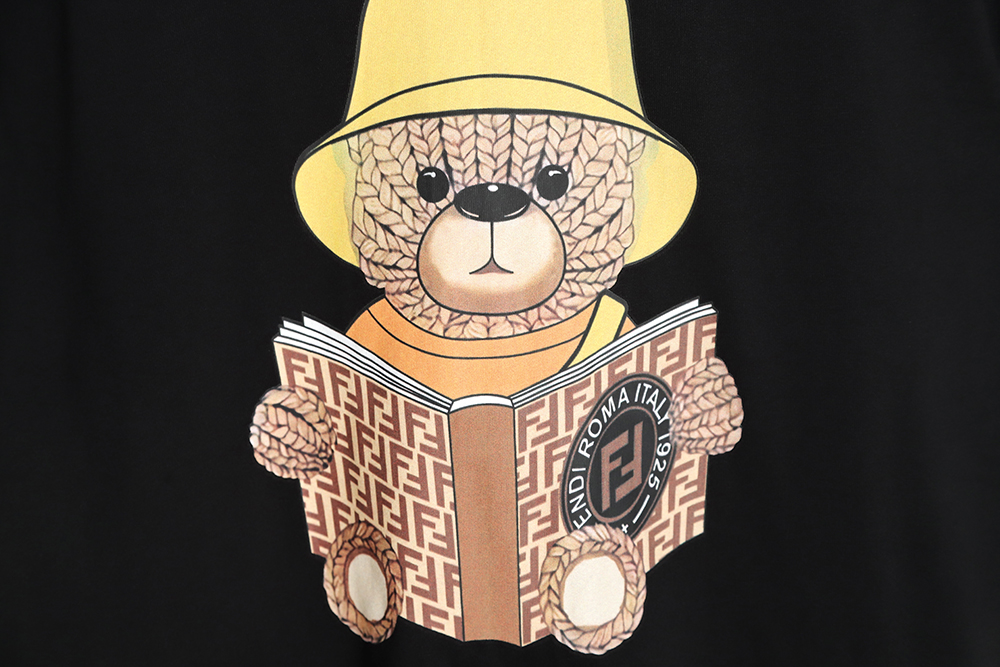 F**di 23ss wool bear print short sleeve tsk1