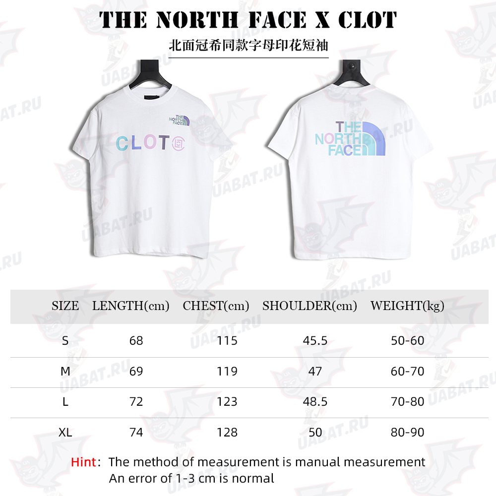 the nor*h F**e x clot guanxi same letter print short sleeve tsk1