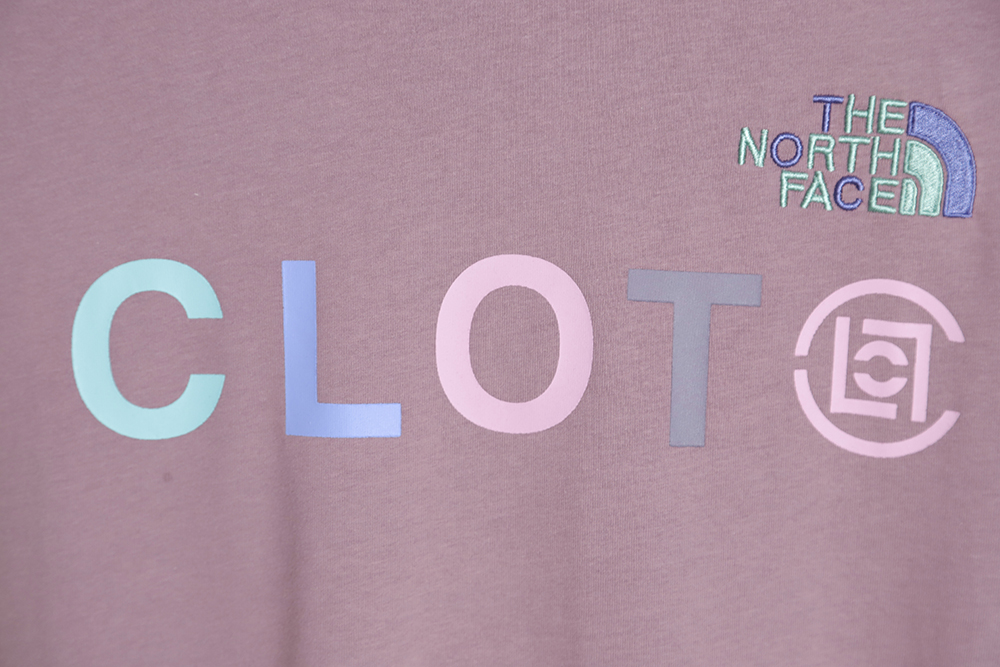 the nor*h F**e x clot guanxi same letter print short sleeve tsk2