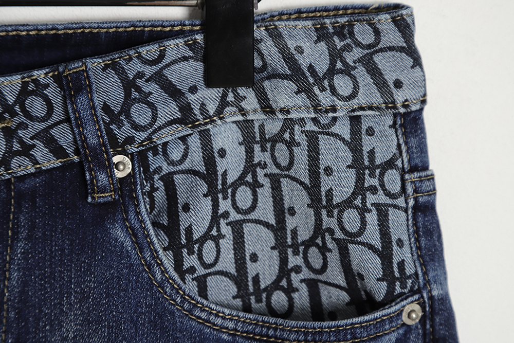D*or pocket all over print logo jeans