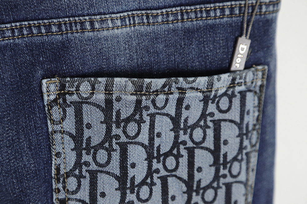 D*or pocket all over print logo jeans