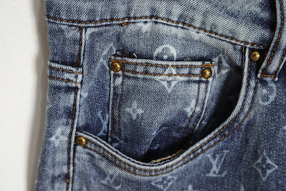 l0*isV*t0n full printed logo jeans on the back