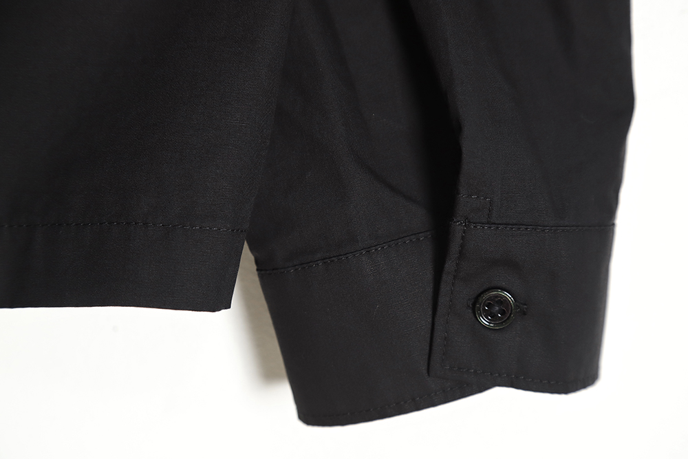 Pra*a prd 23ss triangular rhinestone logo long sleeve shirt tsk1