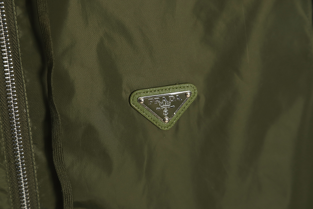 Pra*a prd 23ss nylon triangle logo hooded light jacket jacket
