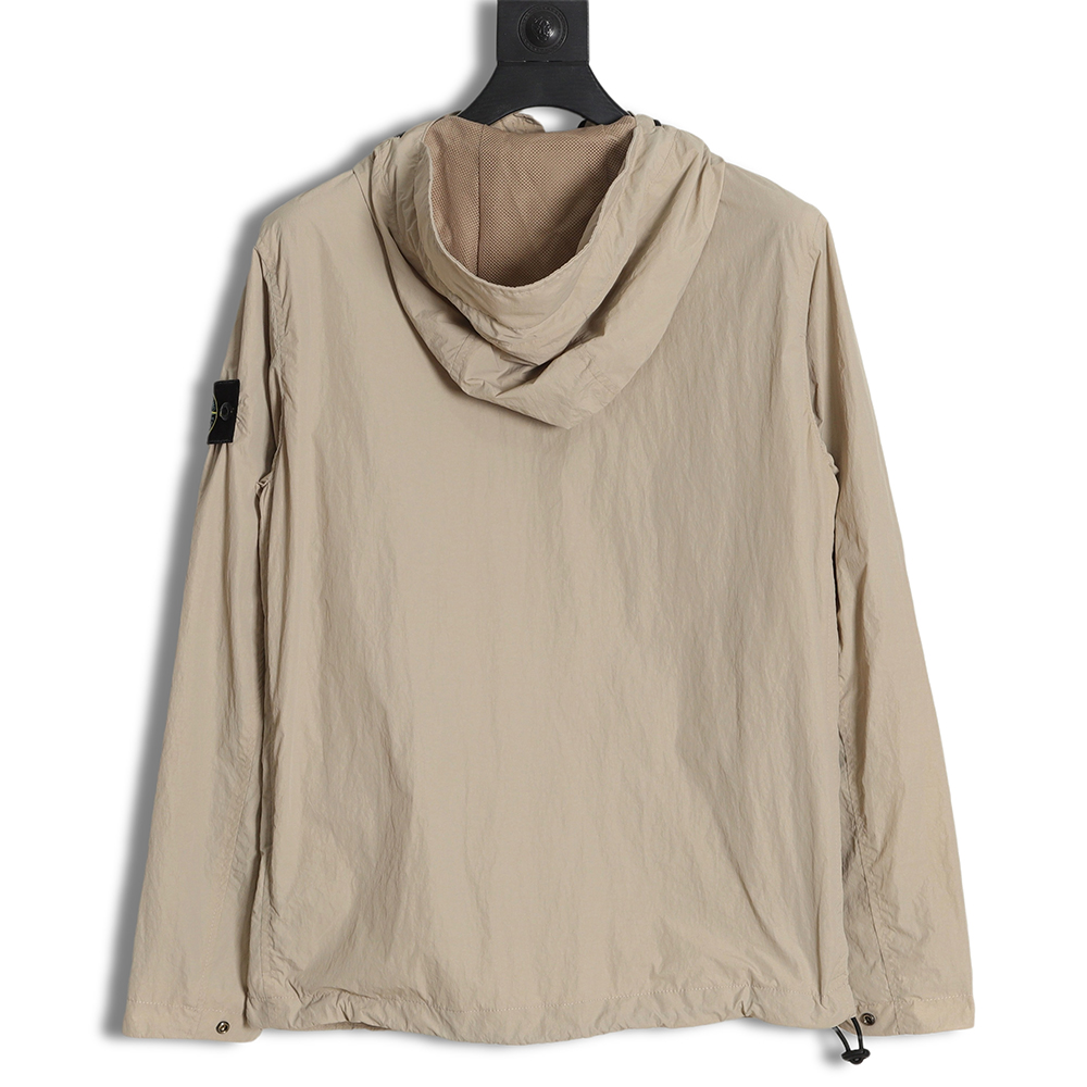 STONE ISLAND 23SS Solid Color Zipper Hooded Jacket