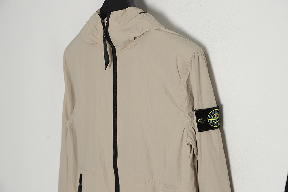 STONE ISLAND 23SS Solid Color Zipper Hooded Jacket