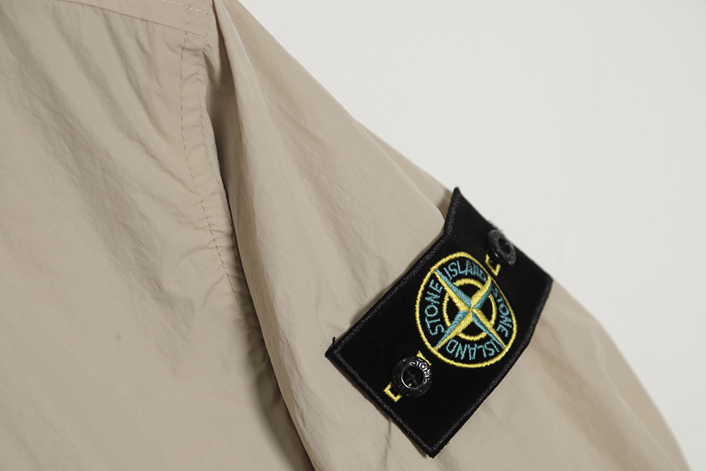 STONE ISLAND 23SS Solid Color Zipper Hooded Jacket