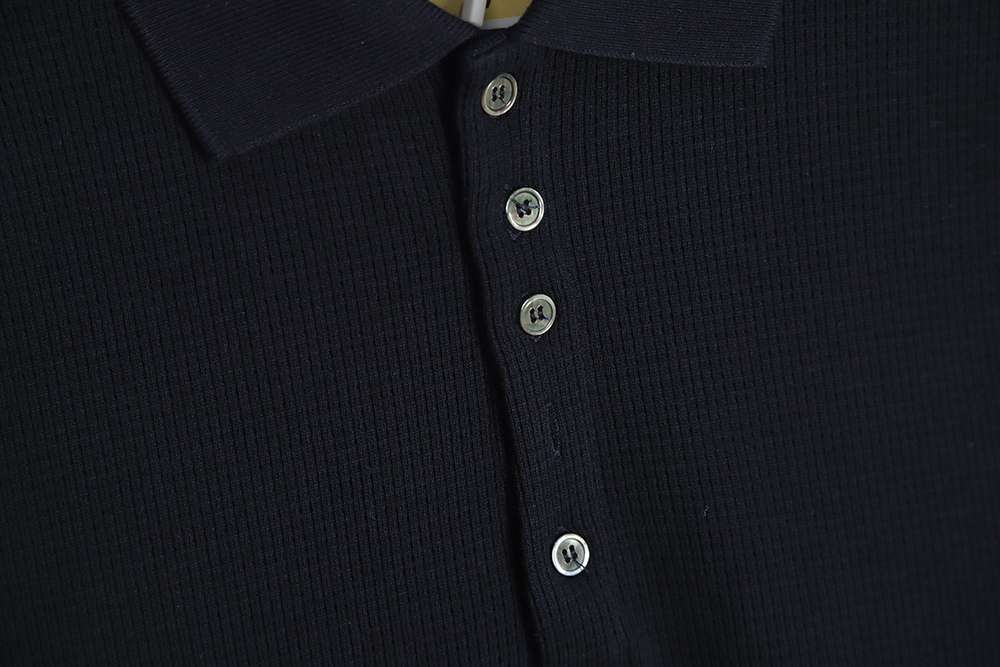 Thom Browne TB Waffle Sleeve Four Bar POLO Short Sleeve TSK2