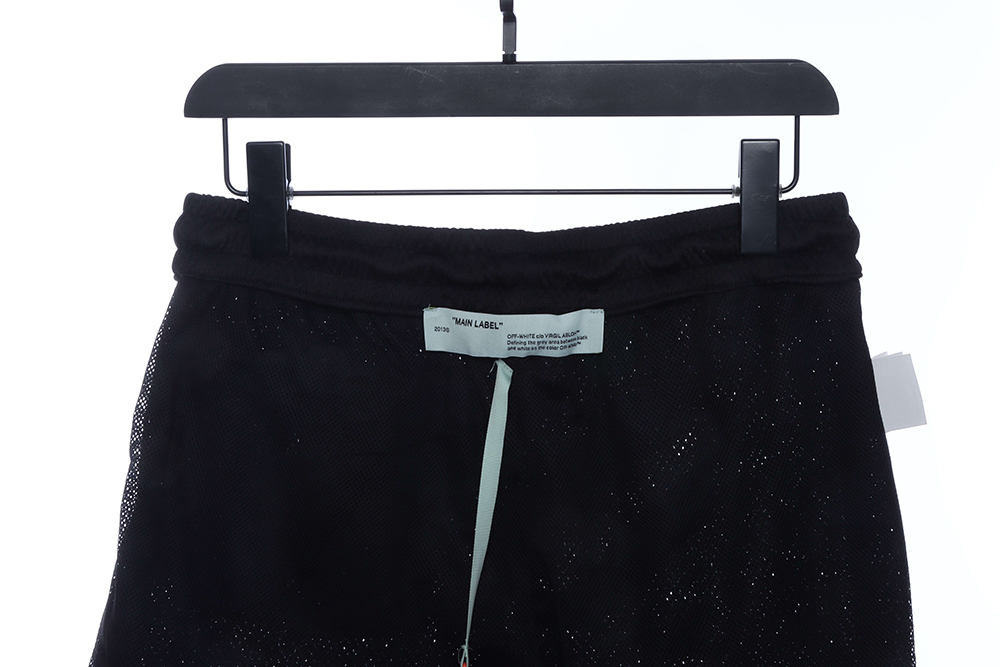 Off White Logo Twill Print Shorts