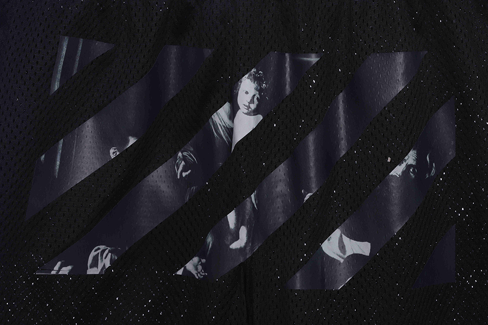 Off White Logo Twill Print Shorts