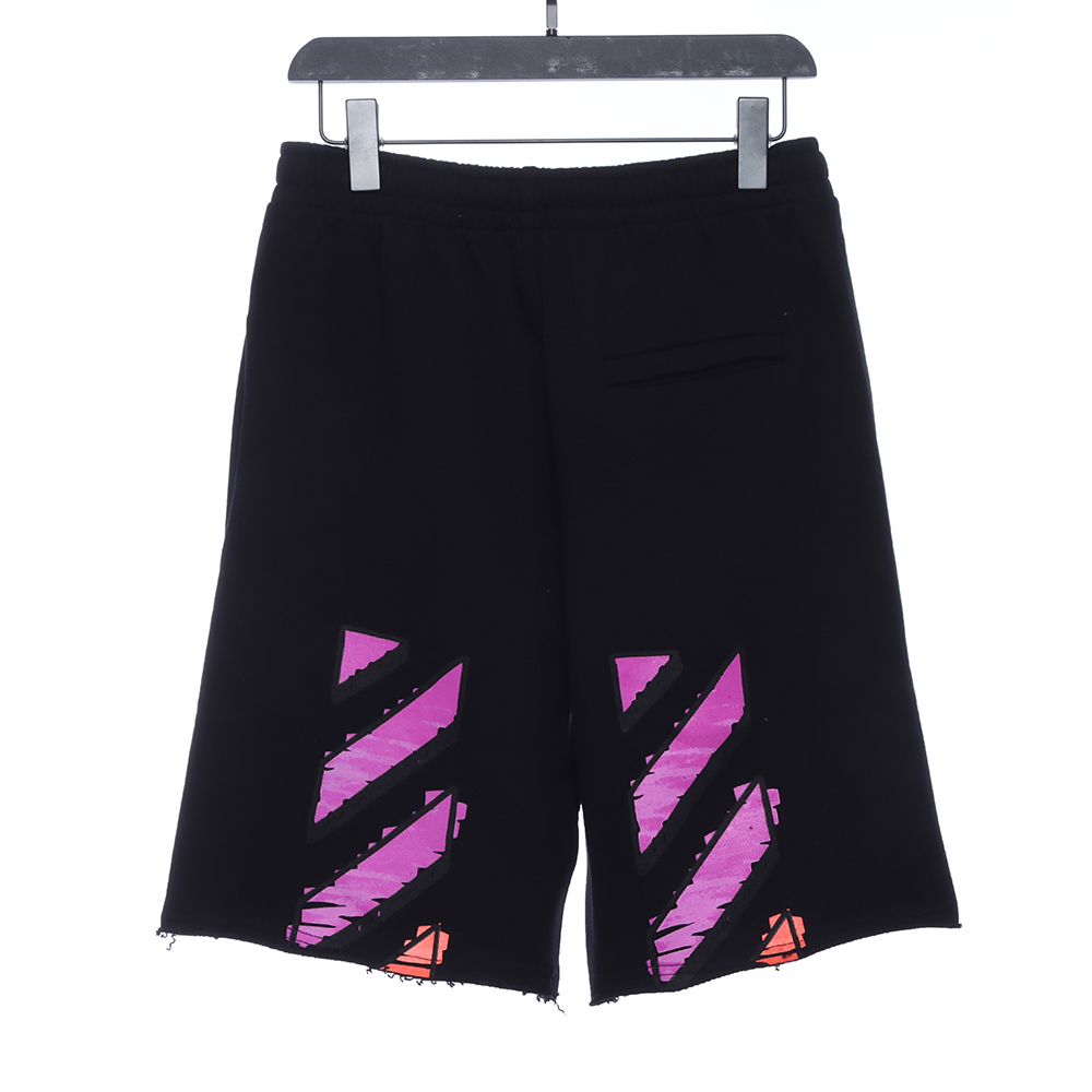 Off White fuchsia twill shorts