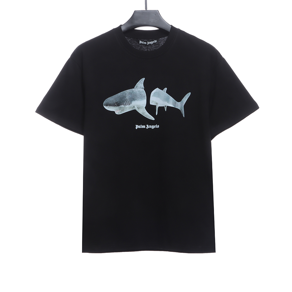 Palm Angels Broken Tail Shark Print Short Sleeve