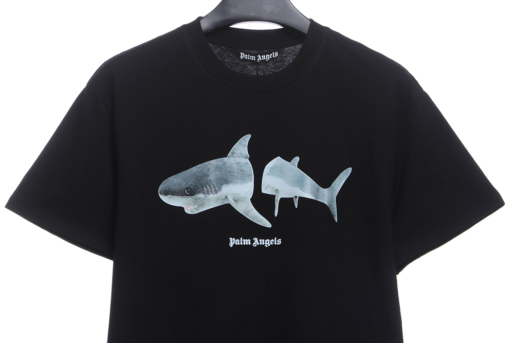 Palm Angels Broken Tail Shark Print Short Sleeve
