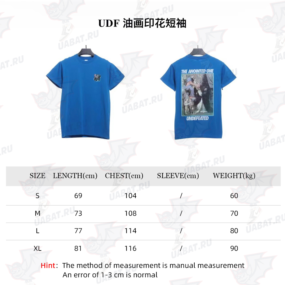 UNDEFEATED oil painting printing short sleeve TSK1