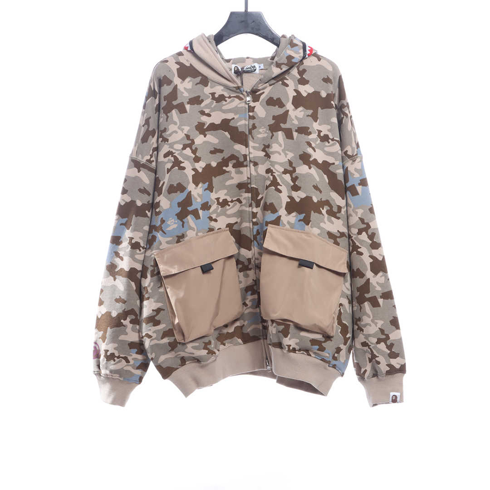 BAPE Military Desert Camouflage Print Zip Hoodie