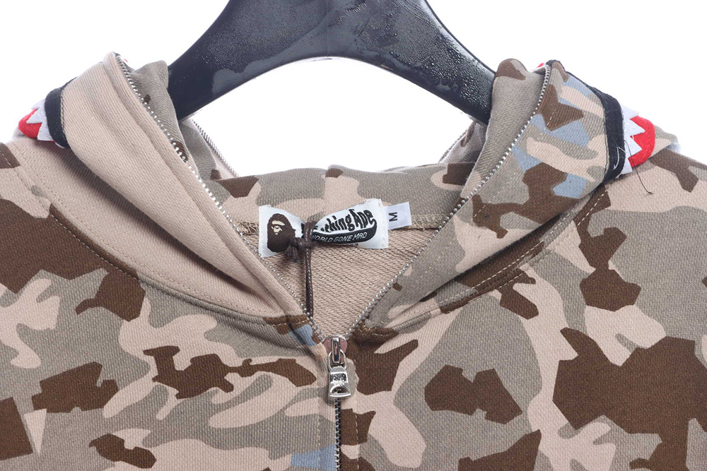 BAPE Military Desert Camouflage Print Zip Hoodie