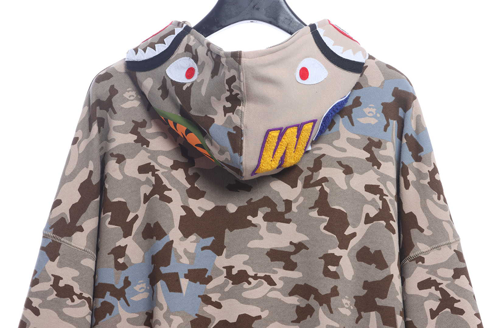 BAPE Military Desert Camouflage Print Zip Hoodie