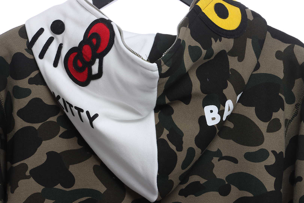 BAPE joint hell kitty camouflage zipper hoodie