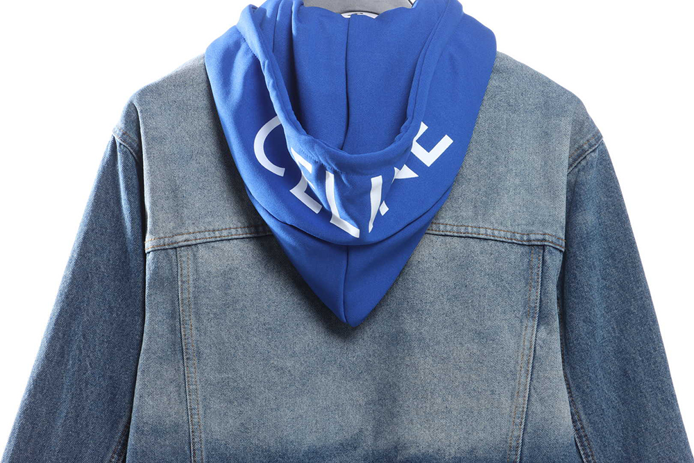 Selena Fake Two Piece Hooded Denim Jacket