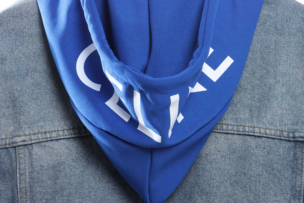 Selena Fake Two Piece Hooded Denim Jacket