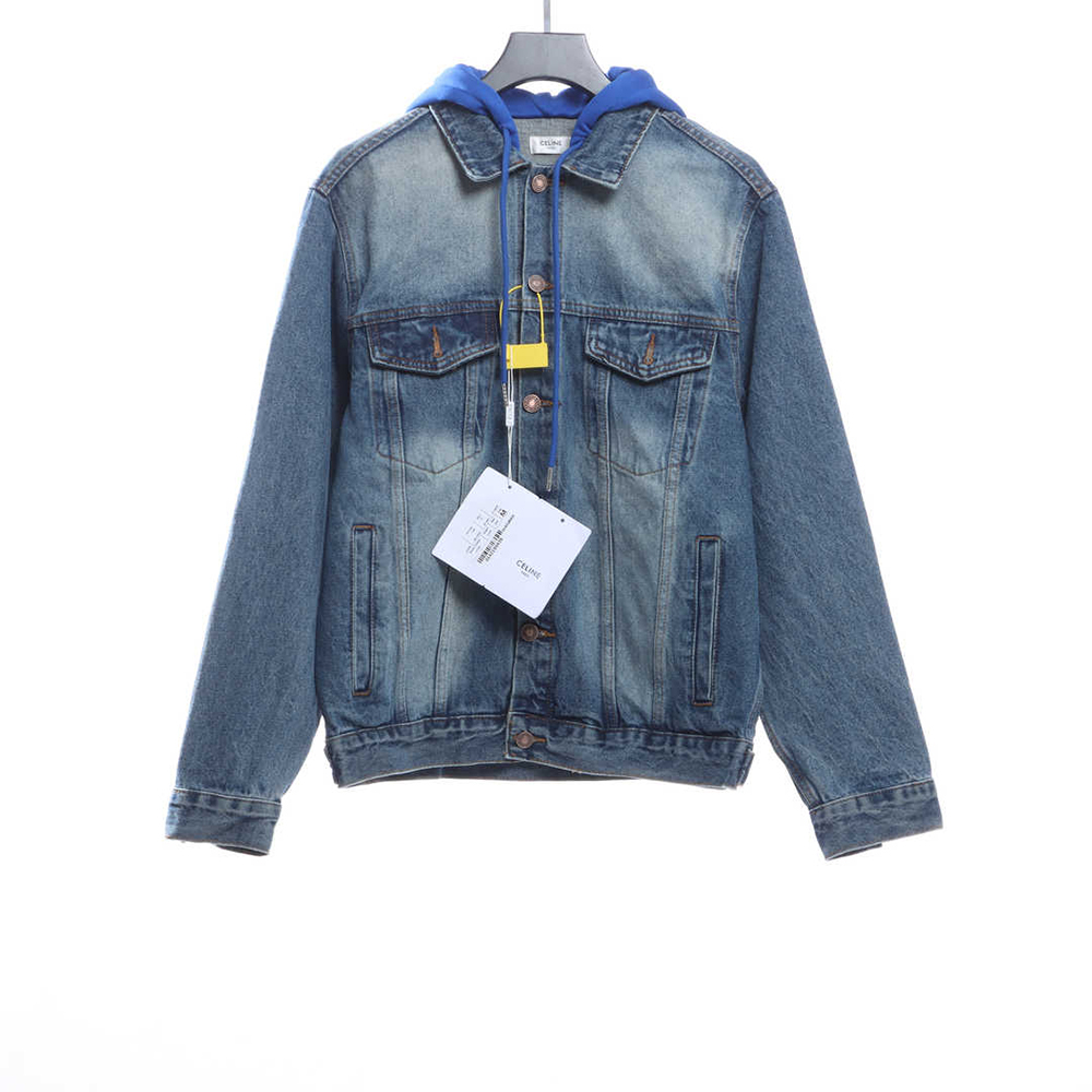 Selena Fake Two Piece Hooded Denim Jacket