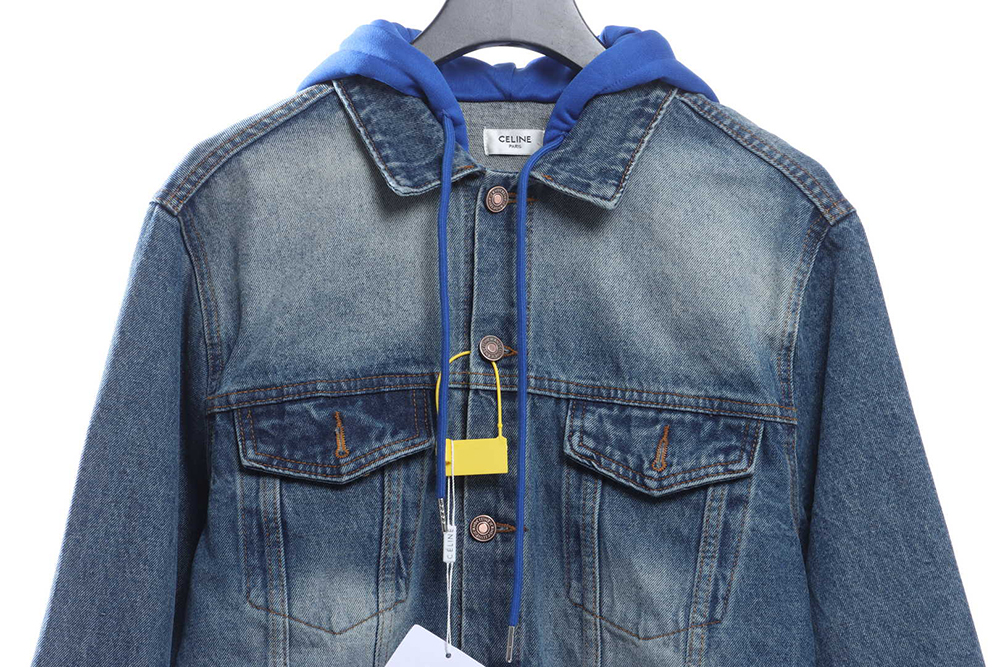 Selena Fake Two Piece Hooded Denim Jacket