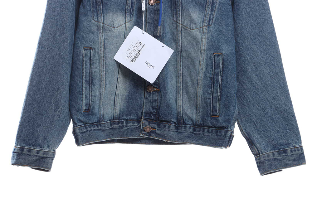 Selena Fake Two Piece Hooded Denim Jacket