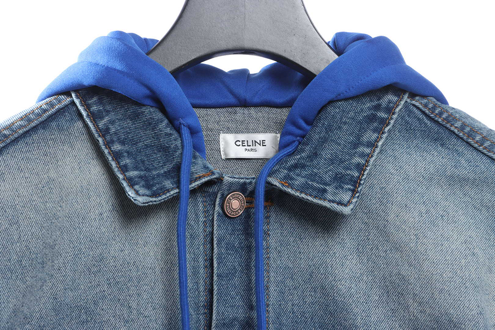 Selena Fake Two Piece Hooded Denim Jacket