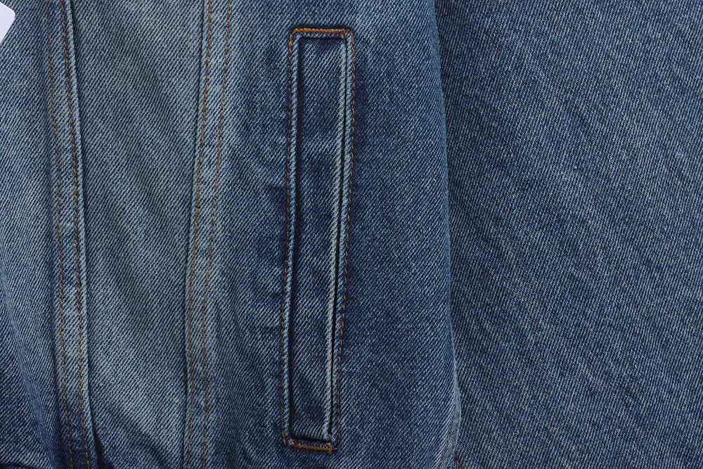 Selena Fake Two Piece Hooded Denim Jacket