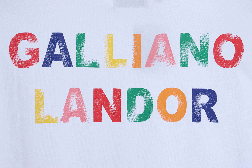 Gallery Dept rainbow letter print short sleeve TSK1