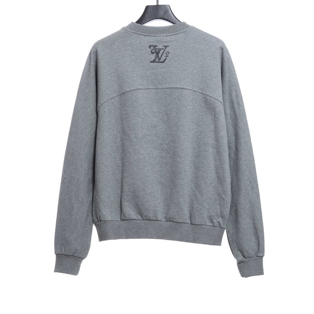 l0*is V*t0n × nigo joint gray raglan sleeve round neck sweater
