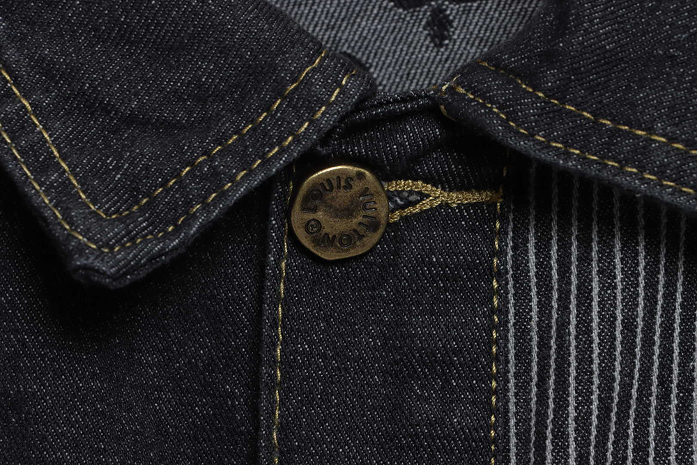 l0*is V*t0n joint nigo stitching contrast color denim jacket