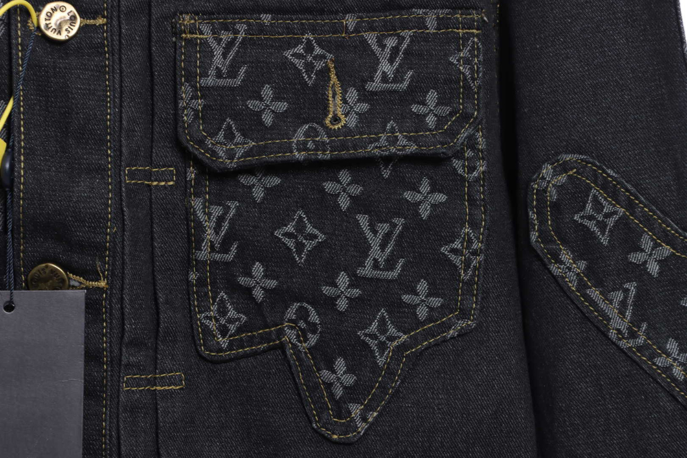 l0*is V*t0n joint nigo stitching contrast color denim jacket