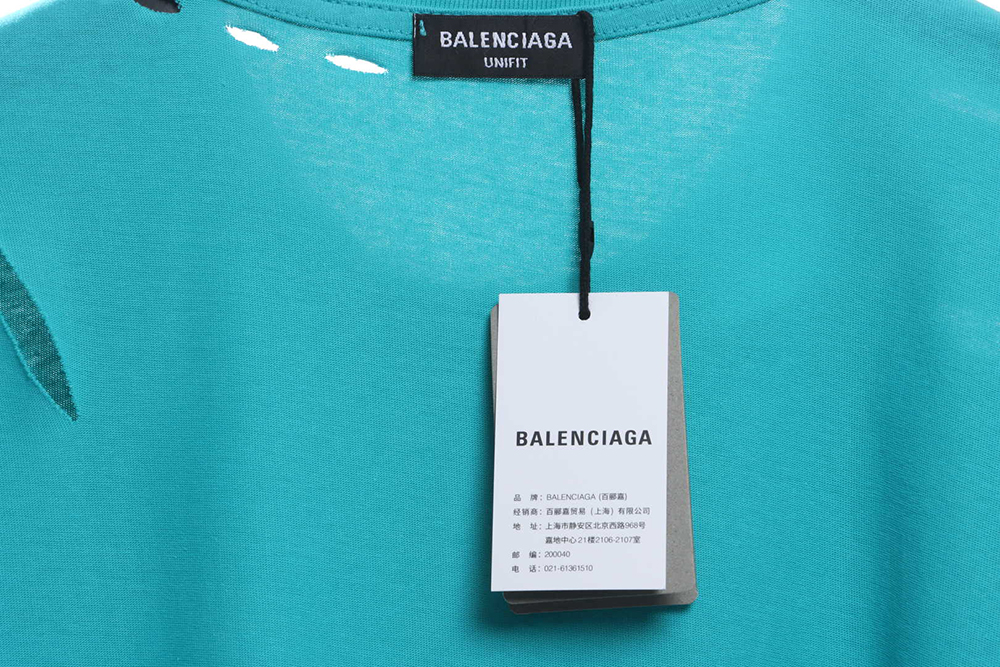 Ba*len*cia*ga distressed ruined short sleeves
