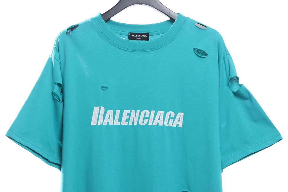 Ba*len*cia*ga distressed ruined short sleeves