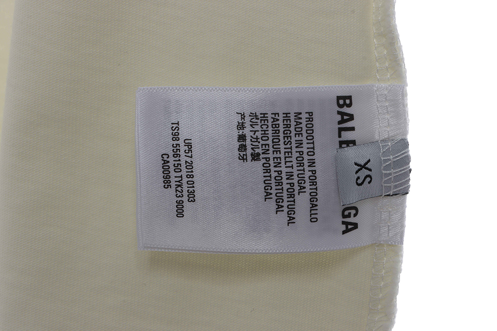 Ba*len*cia*ga bb letter classic embroidery short sleeve tsk1