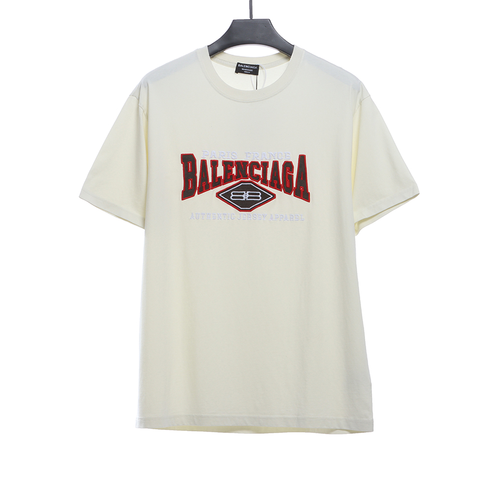 Ba*len*cia*ga bb letter classic embroidery short sleeve tsk1
