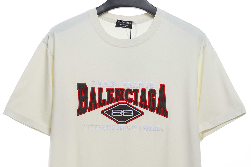 Ba*len*cia*ga bb letter classic embroidery short sleeve tsk1