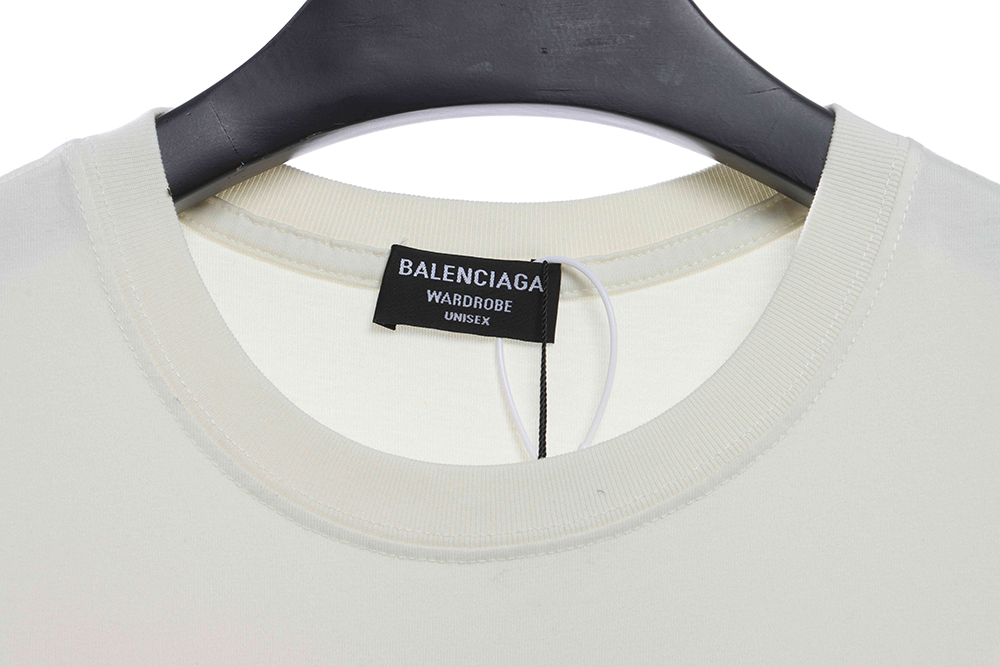 Ba*len*cia*ga bb letter classic embroidery short sleeve tsk1