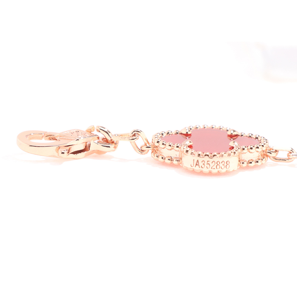 V*N CL*F & arpels rose gold carnelian bracelet